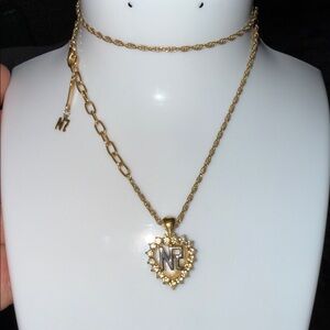 Nina Ricci Gold Heart Pendant Necklace